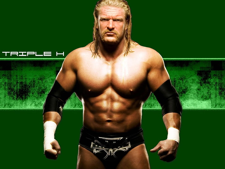 Triple H, Triple H digital wallpaper, super saiyan, wwe, heavyweight championship, wwe champion, HD wallpaper