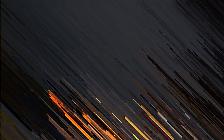 abstrakt, vektor, linjer, orange, HD tapet