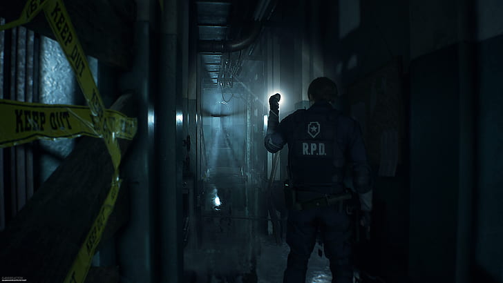 Resident Evil 2, video game, Claire Redfield, Leon Kennedy, Capcom, Racoon City, Resident Evil, Wallpaper HD