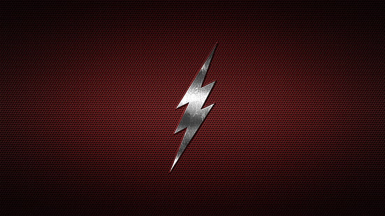 Flash логотип, The Flash, Flash, логотип, минимализм, блиц, HD обои HD wallpaper