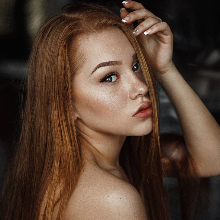 Anastasia Lis, women, model, portrait, face, HD wallpaper