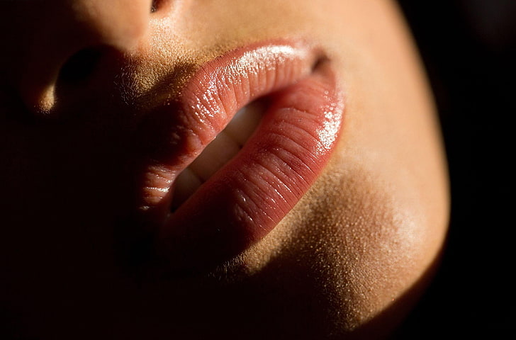 women's lips, macro, close-up, lips, bambi wolfe, HD wallpaper