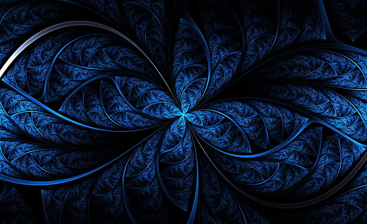 Blue, blue and black digital wallpaper, Artistic, Abstract, Blue, HD wallpaper
