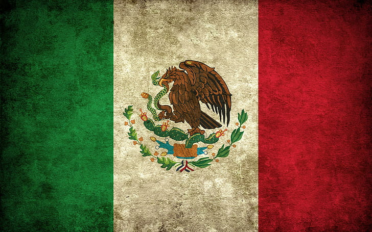 멕시코 국기, 멕시코, 국기, 여행 및 세계, HD 배경 화면