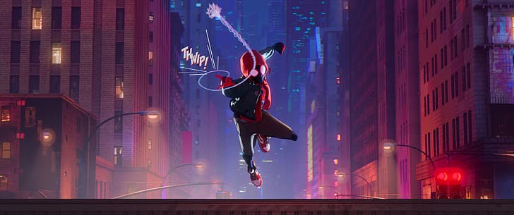 Spider-Man: Into the Spider-Verse, Miles Morales, film d'animazione, Sfondo HD