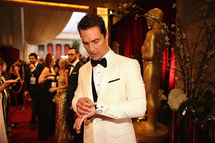 Ator, Celebridades mais populares de 2015, prêmio, Matthew McConaughey, oscar, 86th Academy Awards, HD papel de parede