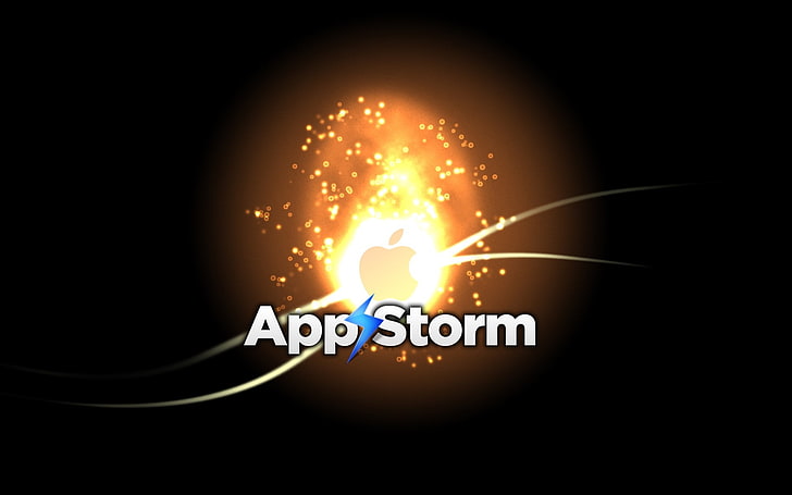 App storm, Apple, Mac, Brown, Fire, HD wallpaper