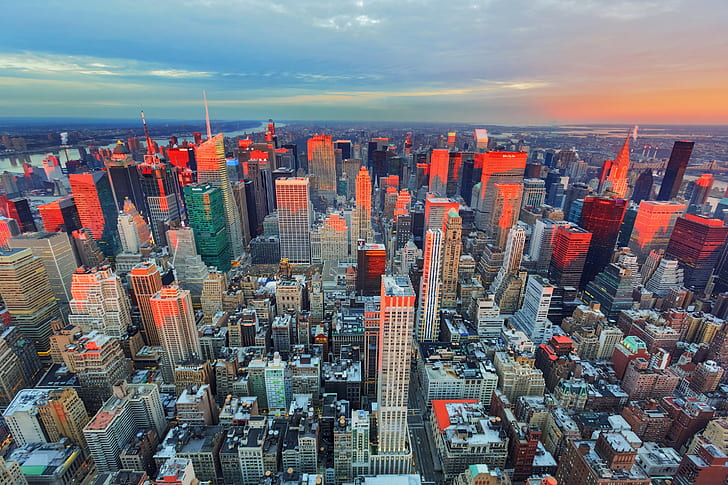 perkotaan, pencakar langit, Kota New York, Wallpaper HD