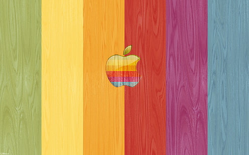 Tecnologia, Apple, marchio, logo, arte digitale, colorato, tecnologia, mela, marchio, logo, arte digitale, colorato, Sfondo HD HD wallpaper