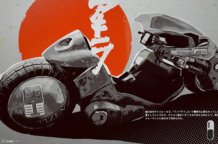 Anime, Akira, motocykl, pojazd, Tapety HD