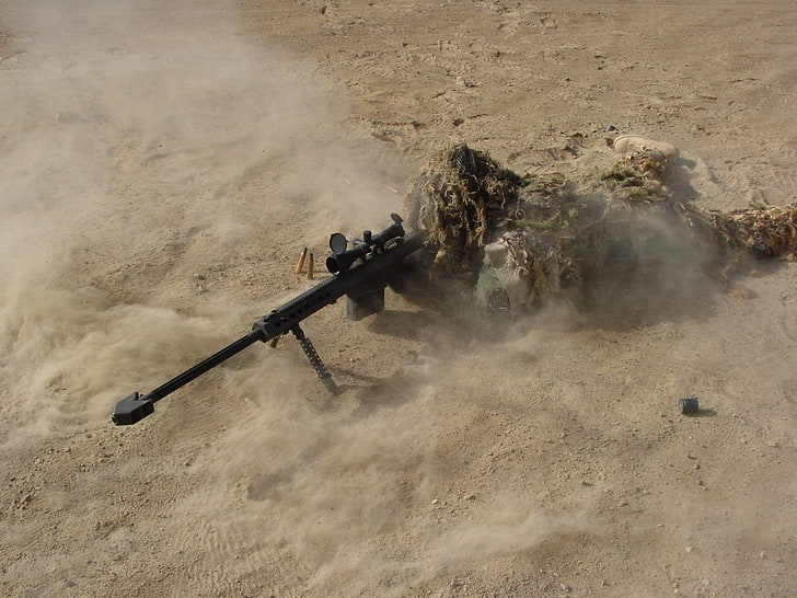rifle de francotirador negro, militar, francotirador, soldado, arma, Fondo de pantalla HD