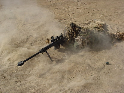 черная снайперская винтовка, военный, снайпер, солдат, оружие, HD обои HD wallpaper