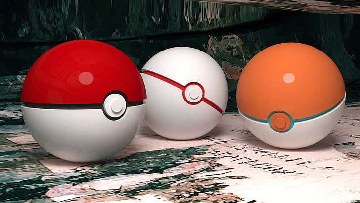 Pokémon, Pokéballs, Poké Balls, premier ball, Gamer, HD wallpaper
