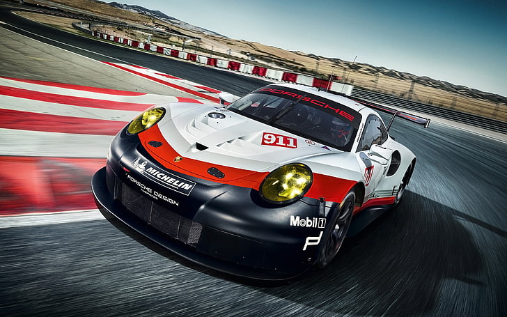 Porsche 911 RSR, corse, automobili, veicolo, Sfondo HD