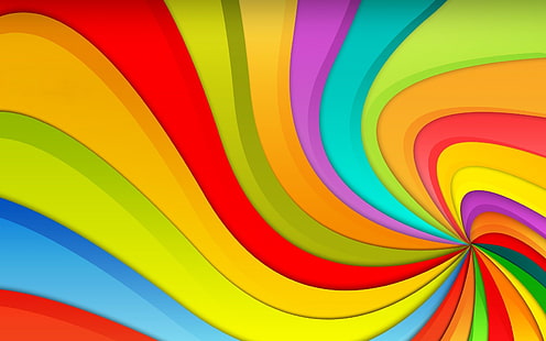 разнообразна цветна илюстрация, Цвят, спирала, HD тапет HD wallpaper