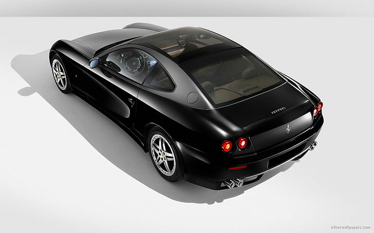 Ferrari 612 Scaglietti 2, blacko luxury ocupe, ferrari, scaglietti, cars, HD wallpaper