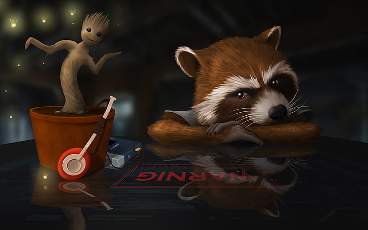 Guardians of the Galaxy Raccoon, Guardians of the Galaxy, HD tapet