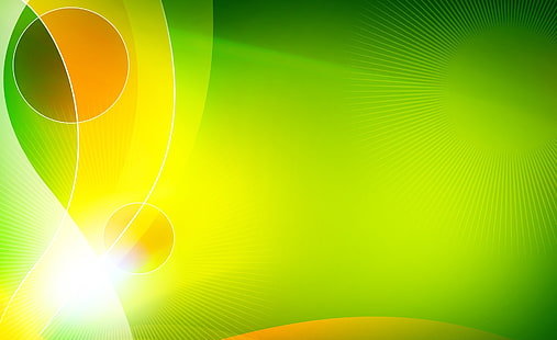 Абстрактни цветове, зелена и оранжева светлина избухват цифрови тапети, Aero, цветни, абстрактни, цветове, HD тапет HD wallpaper