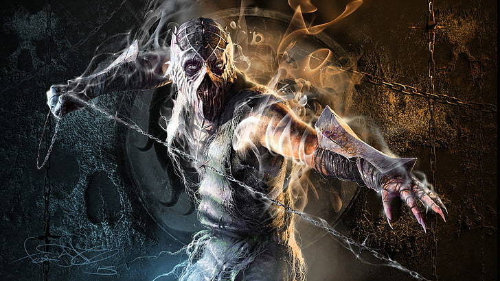 Ghost Wallpaper, Mortal Kombat, Videospiele, digitale Kunst, Krieger, HD-Hintergrundbild