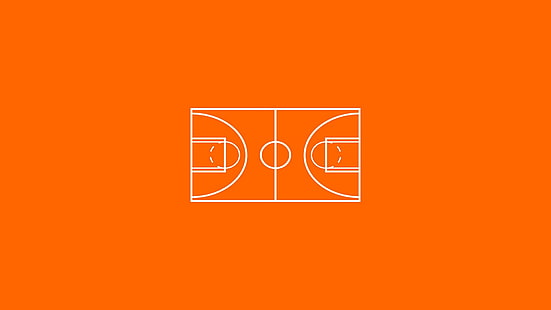 схема на баскетболно игрище, баскетбол, HD тапет HD wallpaper