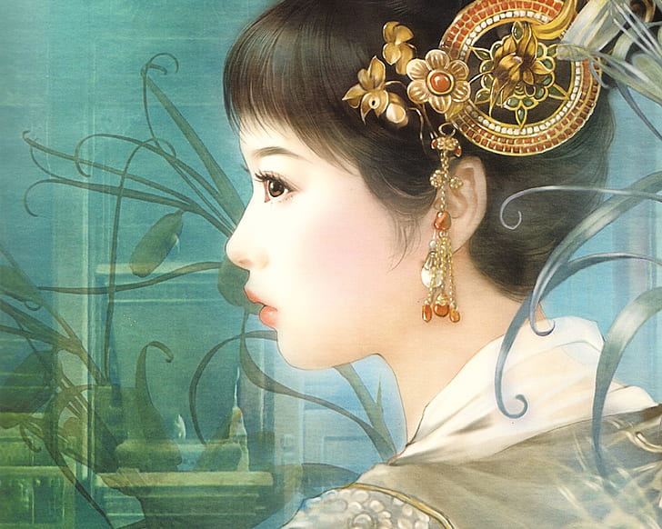 Die alte chinesische Schönheit HD, künstlerisch, Schönheit, Chinesisch, alt, HD-Hintergrundbild