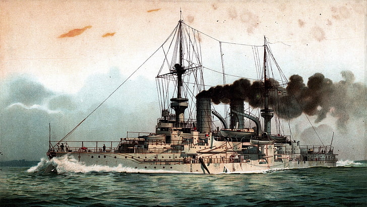 سفن حربية ، البحرية الألمانية ، سفينة حربية ، SMS Mecklenburg، خلفية HD