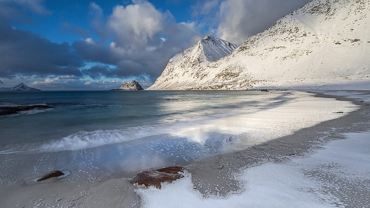 Natur, Lofoten, Norwegen, Berge, HD-Hintergrundbild