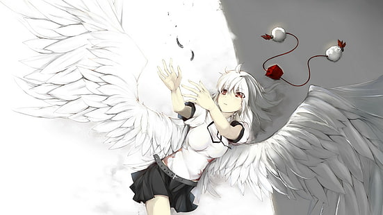 Angel Anime Wings HD, мультфильм / комикс, аниме, ангел, крылья, HD обои HD wallpaper