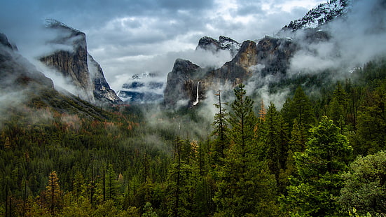 Yosemite Valley Morning Fog In Yosemite National Park California Usa Landscape Desktop Hd Wallpapers for Mobile Phones and Computer 3840 × 2160, HD тапет HD wallpaper