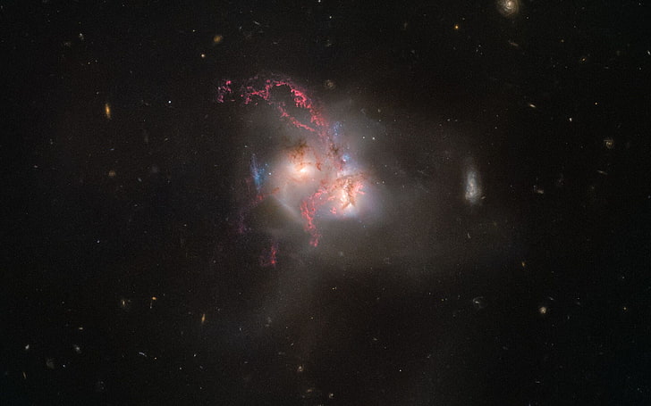 röd och svart nebulosa, rymd, nebulosa, rymdkonst, HD tapet