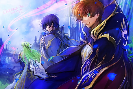 Anime, Code Geass, C.C.(Code Geass), Lelouch Lamperouge, Suzaku Kururugi, HD-Hintergrundbild HD wallpaper