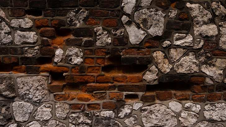 wall, bricks, stones,  4K, HD wallpaper