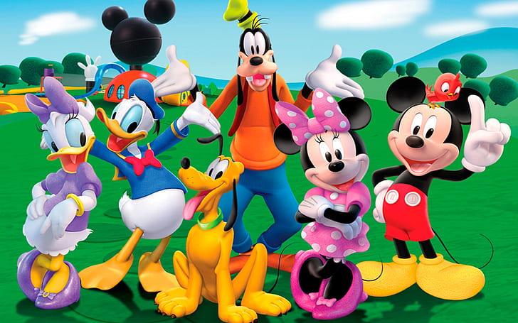 Goofy Mickey Mouse Donald Duck Daisy And Pluto Disney Hd Bakgrundsbilder 1920 × 1200, HD tapet