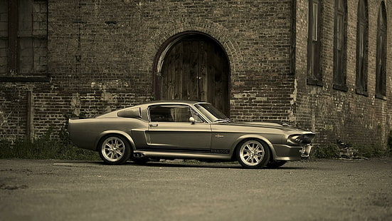Ford Mustang Shelby GT500 Eleanor, cinza vintage ford mustang, carros, 1920x1080, ford, ford mustang, shelby, shelby gt500, eleanor, HD papel de parede HD wallpaper