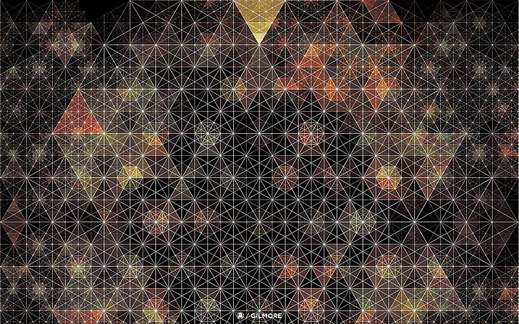 wallpaper warna-warni, Andy Gilmore, abstrak, geometri, pola, Wallpaper HD