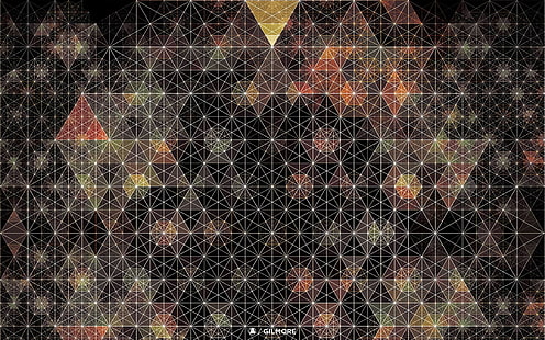 tapeta wielobarwna, Andy Gilmore, abstrakcja, geometria, wzór, Tapety HD HD wallpaper