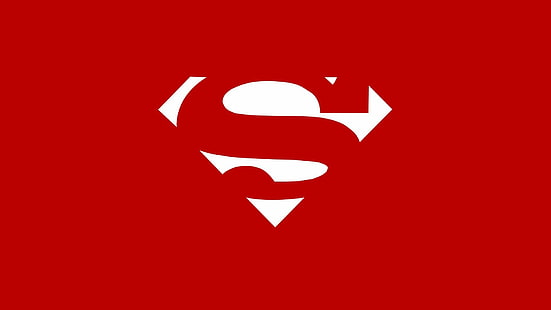 czerwony, znak, superman, Tapety HD HD wallpaper
