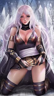 League of Angels, Ashe (Liga der Legenden), langes Haar, weißes Haar, HD-Hintergrundbild HD wallpaper