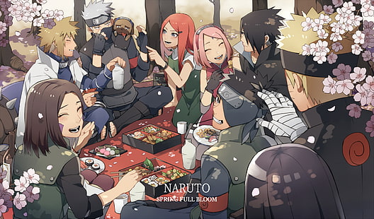 Anime, Naruto, Hinata Hyūga, Kakashi Hatake, Minato Namikaze, Naruto Uzumaki, Obito Uchiha, Sakura Haruno, Sasuke Uchiha, HD wallpaper HD wallpaper