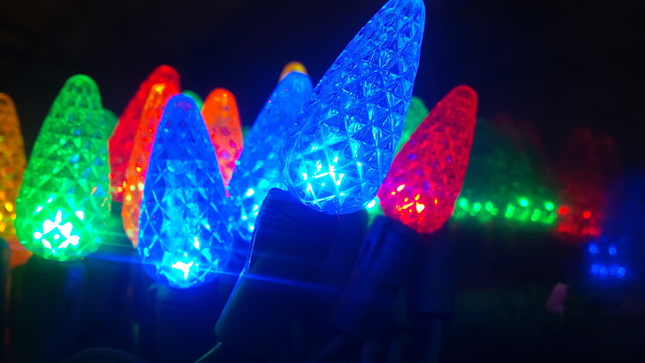 LEDs, Christmas, HD wallpaper