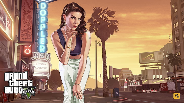 Carta da parati digitale Grand Theft Auto V, Starlet, Grand Theft Auto, Grand Theft Auto V, videogiochi, Sfondo HD