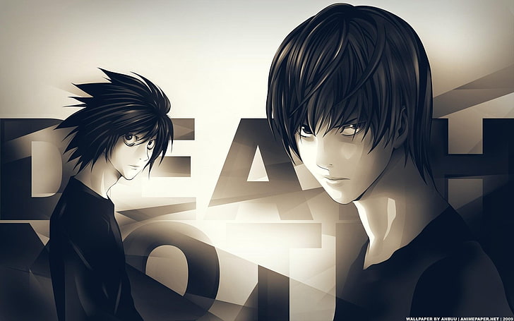 Death Note wallpaper, Anime, Death Note, L (Death Note), Leichte Yagami, HD-Hintergrundbild