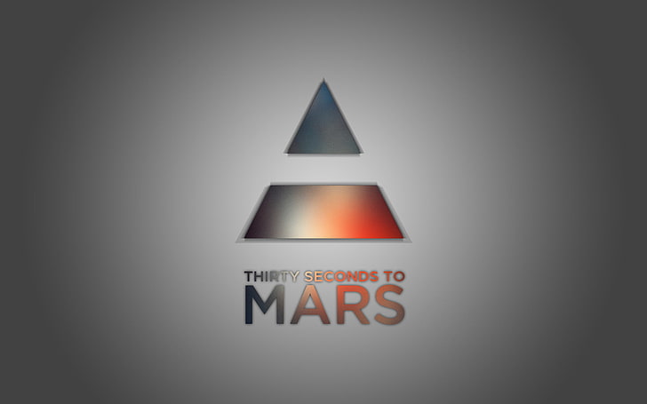 Thirty Seconds to Mars logo wallpaper, music, rock, minimalism, 30 seconds to mars, triangle, thirty seconds to mars, HD wallpaper