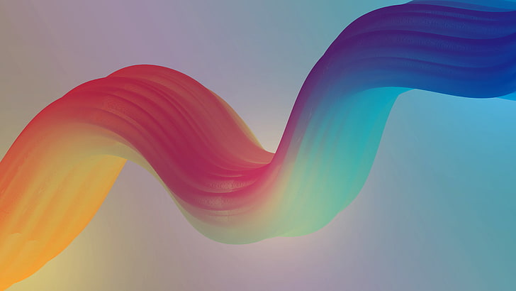 yellow, red, green, and purple smoke wallpaper, abstract, wavy lines, digital art, colorful, gradient, HD wallpaper