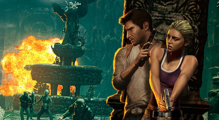 Uncharted: Drake's Fortune, video games, Nathan Drake, PlayStation 3, PlayStation, PlayStation 4, HD wallpaper