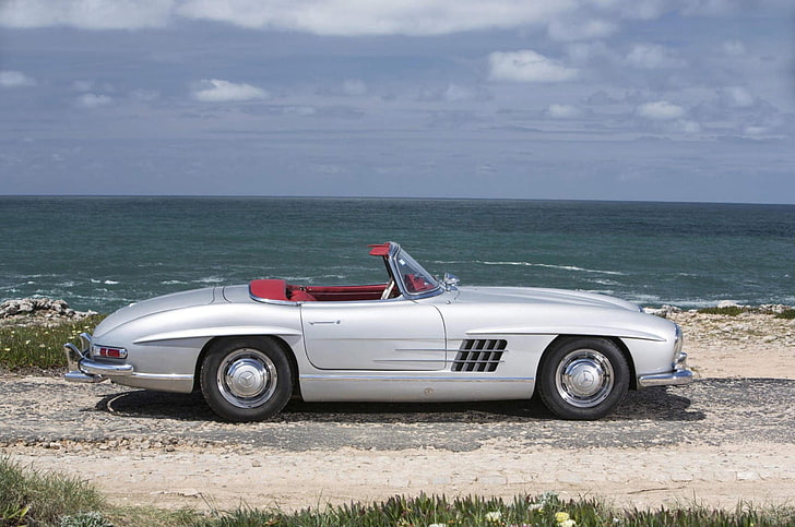 1958, 300sl, Benz, Autos, Klassiker, Mercedes, Roadster, HD-Hintergrundbild