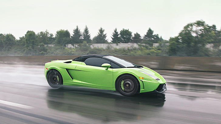 Lluvia mojada Lamborghini Gallardo HD, coches, lamborghini, lluvia, gallardo, mojado, Fondo de pantalla HD