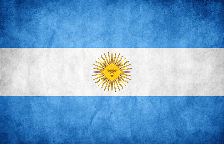 флаг, аргентина, синий, белый, HD обои