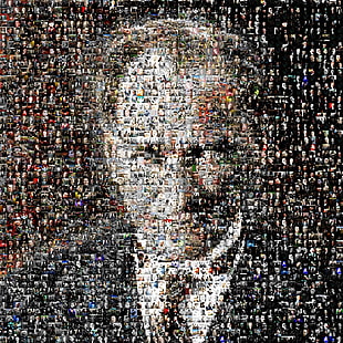 foto collage uomo, mosaico, Mustafa Kemal Atatürk, Sfondo HD HD wallpaper