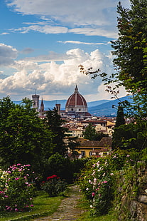 garden, architecture, buildings, flowering, florence, italy, HD wallpaper HD wallpaper